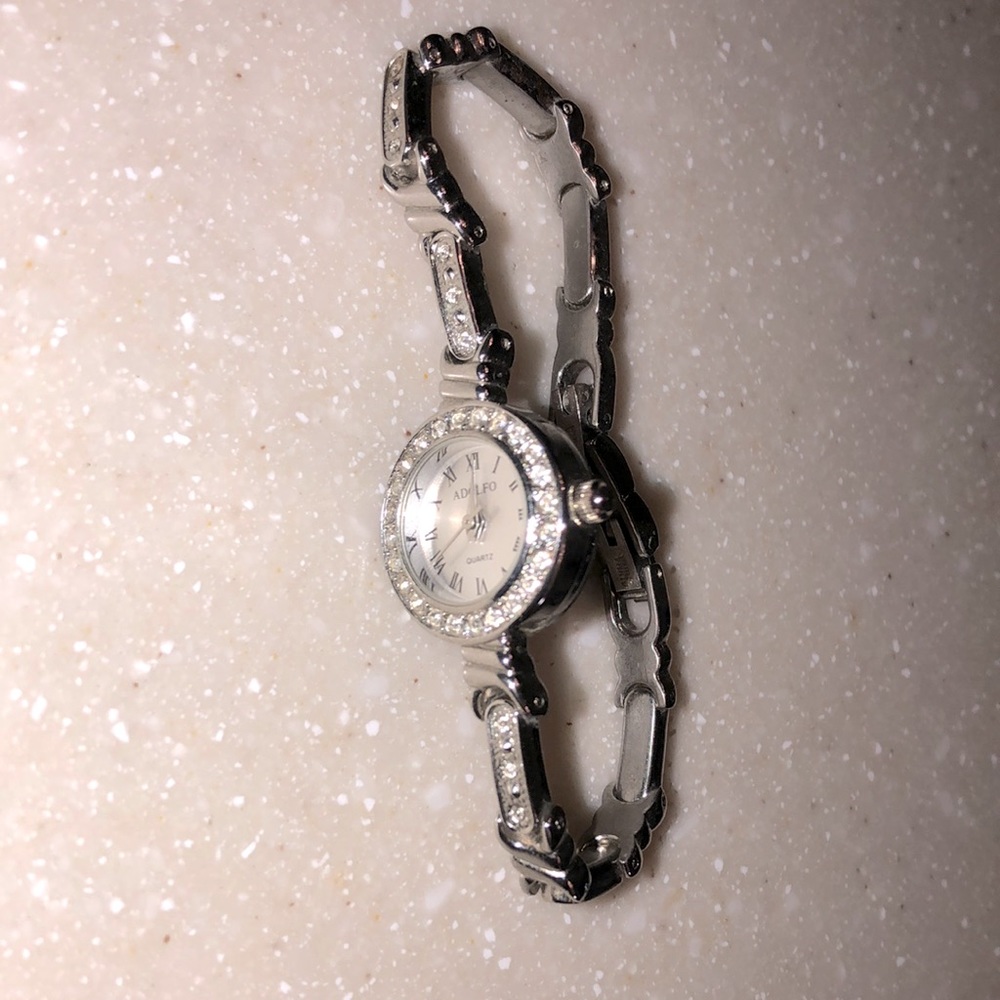 Medium adolfo diamond watch